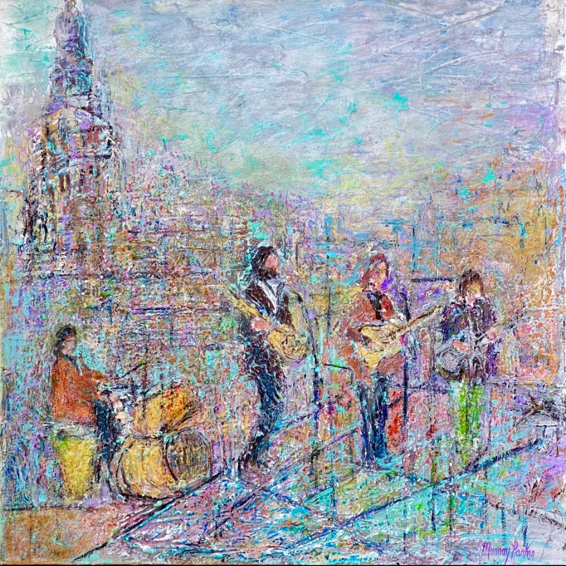 2nd Place Winner (Professional/Painting Category) "Beatles Rooftop Concert - 3 Savile Row"