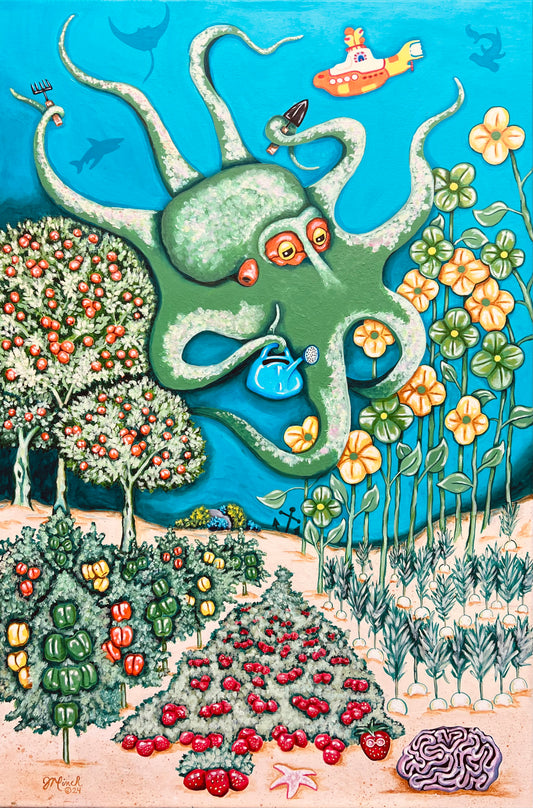 1st Place Winner (Professional/Painting Category) "Under The Sea (Octopus’ Garden)"