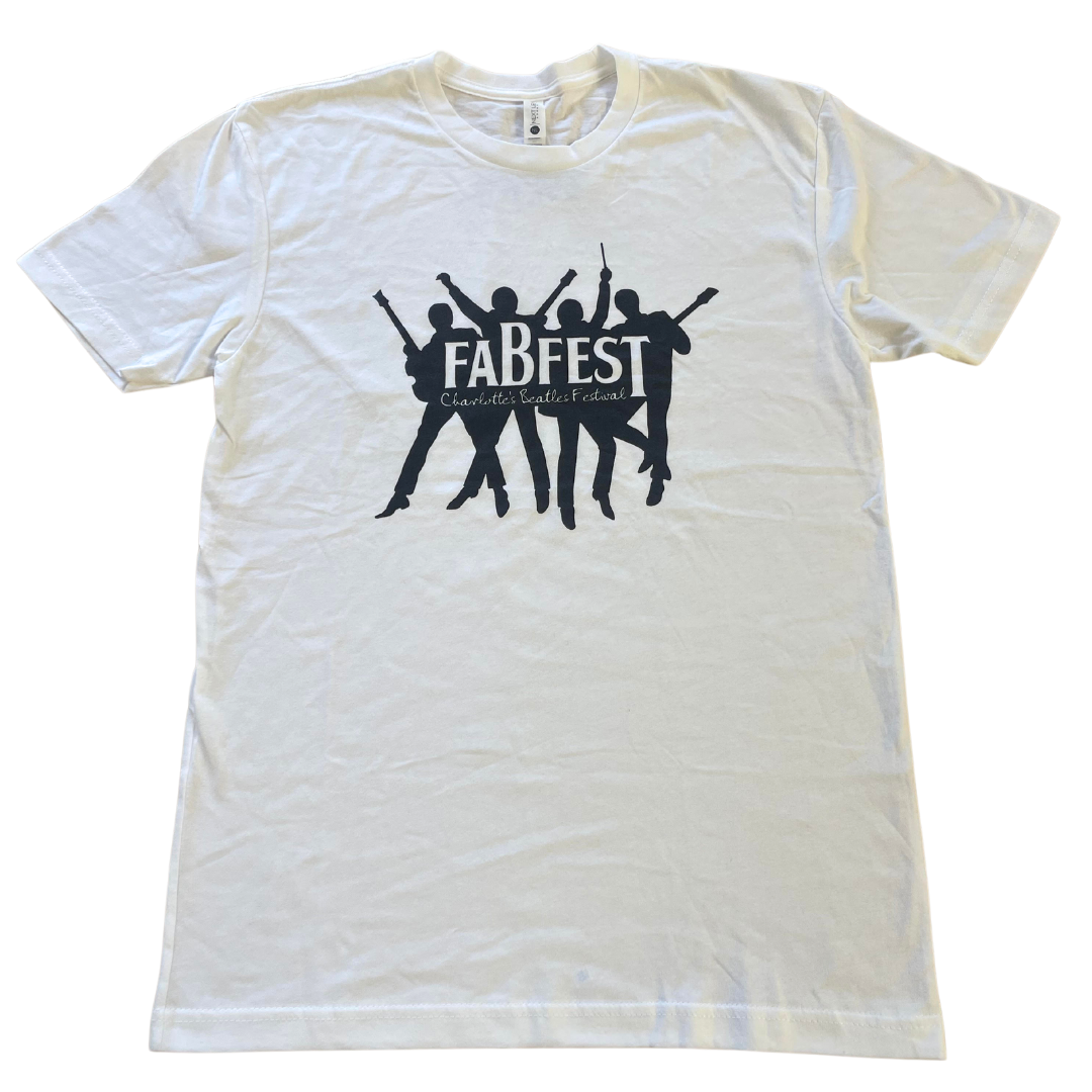 T-Shirt - FabFest - White w/ Black Logo - Adult