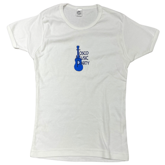 T-Shirt - Tosco Music Vintage - White w/ Original Blue Logo - Kids