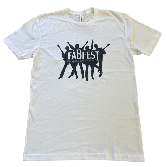 T-Shirt - FabFest - White w/ Black Logo - Kids