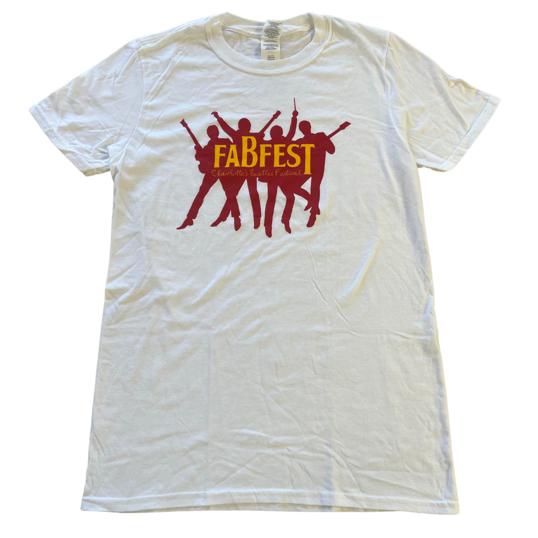 T-Shirt - FabFest - White w/ Red Logo - Adult