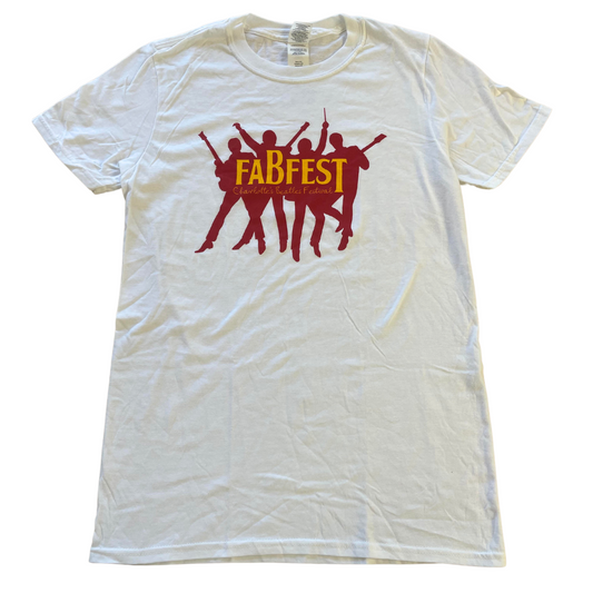 T-Shirt - FabFest - White w/ Red Logo - Adult