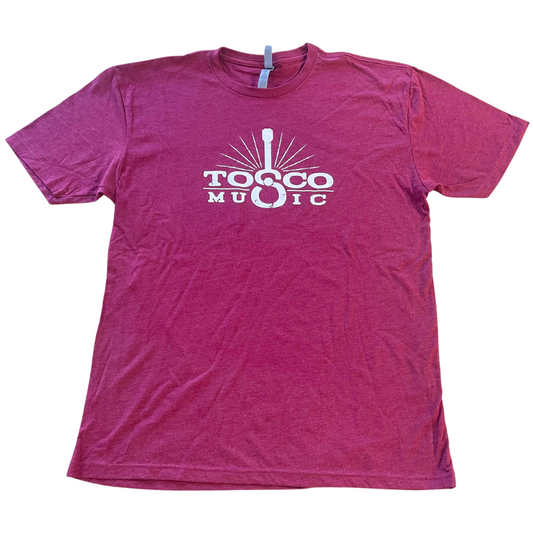 T-Shirt - Tosco Music - Red w/ White Logo - Adult